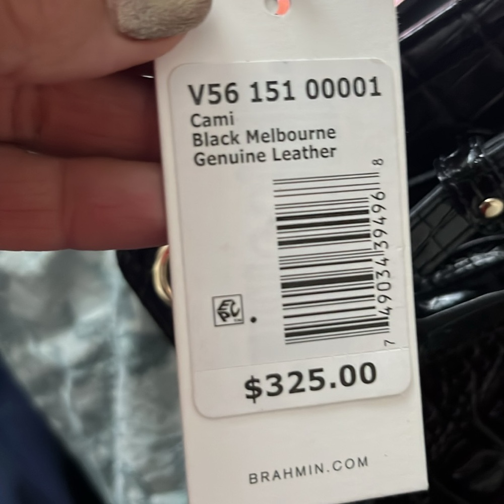 Brahmin Black Embossed Satchel Set - Picture 7 of 9